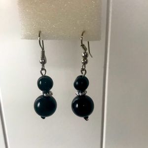 Black dangling earrings